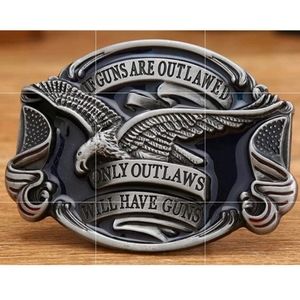 American Eagle rifle Outlaw Guns belt buckle